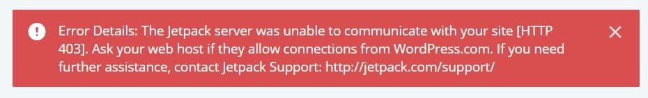 [SOLVED] - Jetpack server was unable to communicate - cURL error 28: